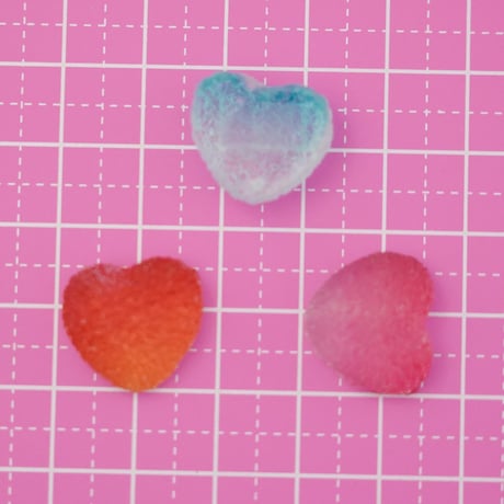グラデーション ハート デコパーツ 20個 ☆ハンドメイド☆パーツ☆素材☆キッズアクセサリー☆かわいい☆ゆめかわいい☆パステル