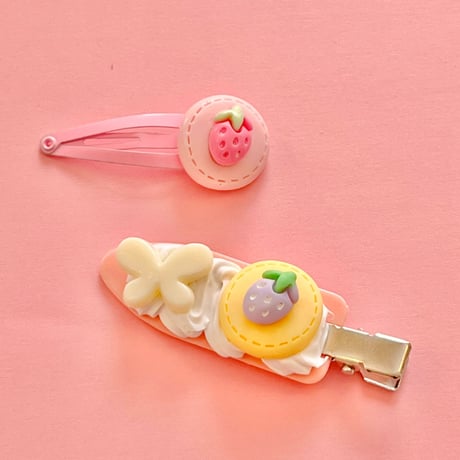 いちご 丸ステッチ デコパーツ 5個  ☆ハンドメイド☆パーツ☆資材☆キッズアクセサリー☆かわいい☆ゆめかわいい☆パステル☆