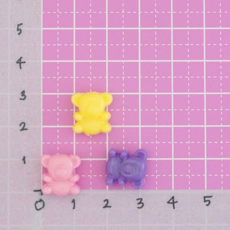カラフル くまさん ビーズ 50個 ☆ハンドメイド☆パーツ☆素材☆キッズアクセサリー☆かわいい☆ゆめかわいい☆パステル☆ファンシーぷらんたん