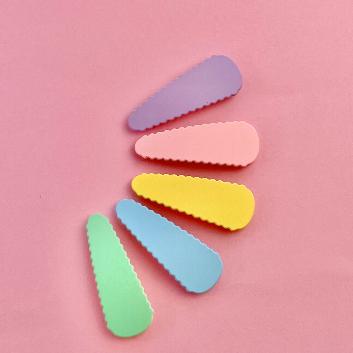 パステル パッチンピン 5個☆ハンドメイド☆パーツ☆素材☆キッズ