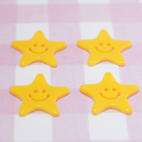 スマイル お星さま チャーム 10個 ☆ハンドメイド☆パーツ☆素材☆キッズアクセサリー☆かわいい☆ゆめかわいい☆パステル☆ファンシーぷらんたん