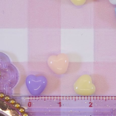 ハートビーズ 6mm 50個☆ハンドメイド☆パーツ☆素材☆キッズアクセサリー☆かわいい☆ゆめかわいい☆パステル☆