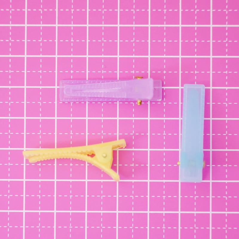 クリア ミニ ヘアクリップ 20個 ☆ハンドメイド☆パーツ☆素材☆キッズ