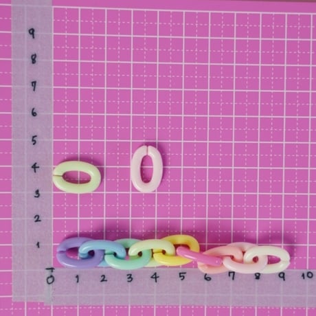 パステル チェーンリング Sサイズ パープル 30個☆ハンドメイド☆パーツ☆素材☆キッズアクセサリー☆かわいい☆ゆめかわいい☆パステル☆