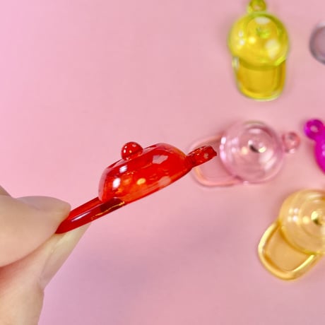 クリア キャップ チャーム 8個☆ハンドメイド☆パーツ☆素材☆キッズアクセサリー☆かわいい☆ゆめかわいい☆パステル☆