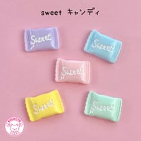 sweet キャンディ デコパーツ10個  ☆ハンドメイド☆パーツ☆資材☆キッズアクセサリー☆かわいい☆ゆめかわいい☆パステル☆