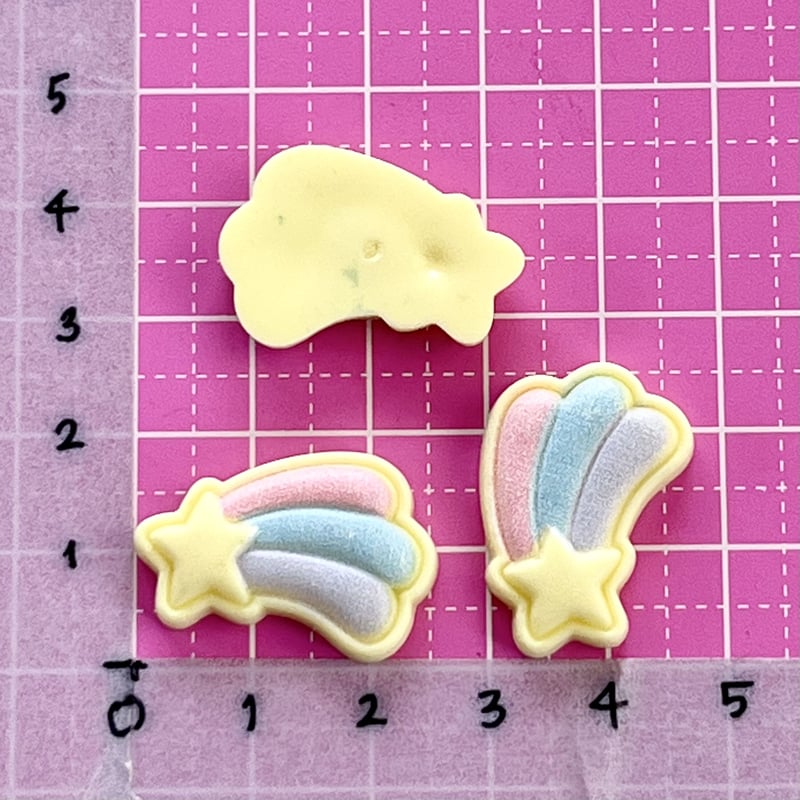 流れ星 デコパーツ 8個 ☆ハンドメイド☆パーツ☆素材☆キッズ