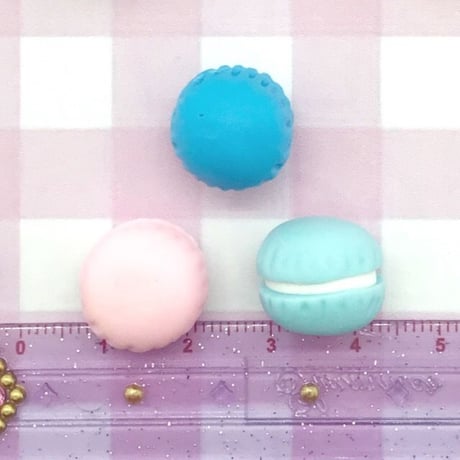 マカロン デコパーツ   10個☆ハンドメイド☆パーツ☆素材☆キッズアクセサリー☆かわいい☆ゆめかわいい☆パステル☆