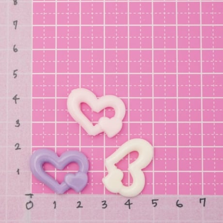 パステル オープンハート ビーズ  20個 ☆ハンドメイド☆パーツ☆素材☆キッズアクセサリー☆かわいい☆ゆめかわいい☆パステル☆ファンシーぷらんたん