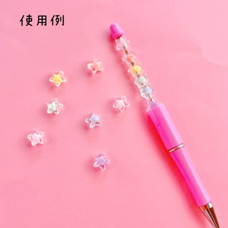 クリア お星さま ゼリー ビーズ ミニ 30個☆ハンドメイド☆パーツ☆素材☆キッズアクセサリー☆かわいい☆ゆめかわいい☆パステル☆