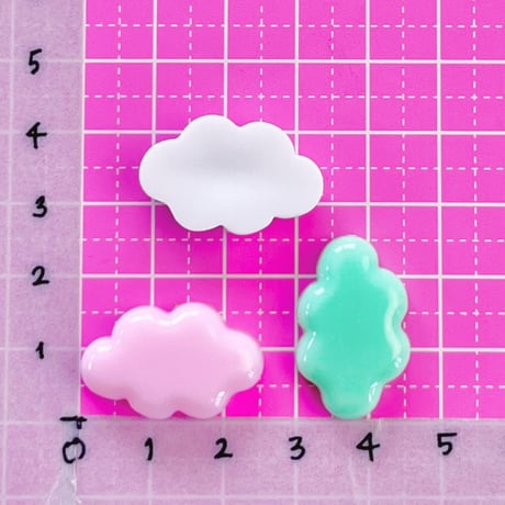 パステル くもデコパーツ 12個 ☆ハンドメイド☆パーツ☆素材☆キッズアクセサリー☆かわいい☆ゆめかわいい☆パステル