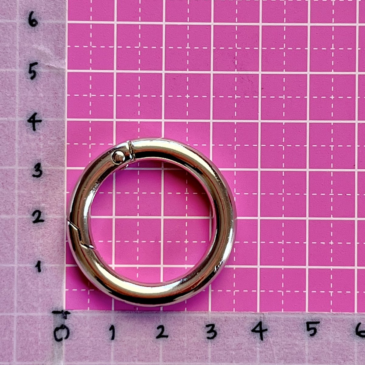 カラビナリングキーホルダー 35ミリ 2個 シルバー ☆ハンドメイド