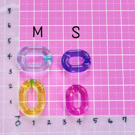 クリア  チェーン リング S 30個☆ハンドメイド☆パーツ☆素材☆キッズアクセサリー☆かわいい☆ゆめかわいい☆パステル☆ファンシーぷらんたん