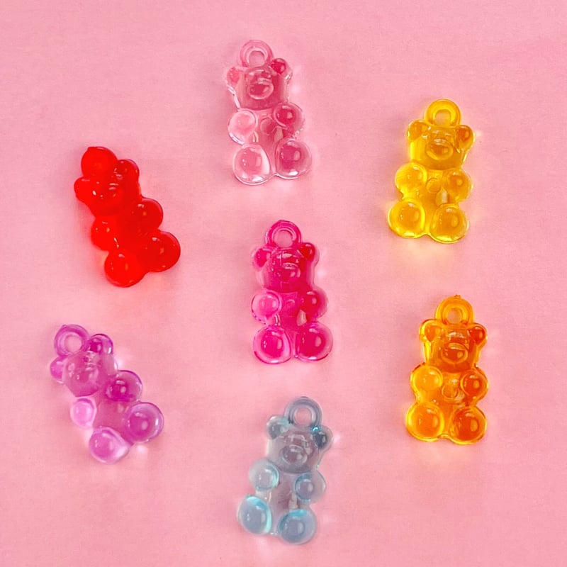 くまさん グミ チャーム 7個☆ハンドメイド☆パーツ☆素材 くまさん グミ チャーム 7個☆ハンドメイド☆パーツ☆素材
