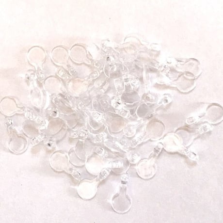 カン付きプレート クリア 3ｇ(約30個)☆ハンドメイド☆パーツ☆素材☆キッズアクセサリー☆かわいい☆ゆめかわいい☆パステル