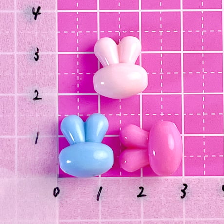 パステル うさぎ ビーズ 30個 ☆ハンドメイド☆パーツ☆素材☆キッズアクセサリー☆かわいい☆ゆめかわいい☆パステル☆ファンシーぷらんたん