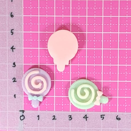 ぺろぺろキャンディ デコパーツ 10個  ☆ハンドメイド☆パーツ☆資材☆キッズアクセサリー☆かわいい☆ゆめかわいい☆パステル☆