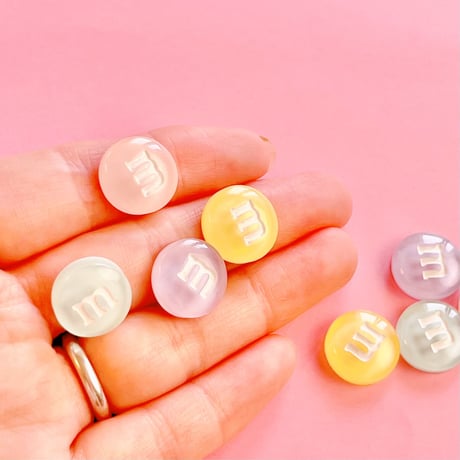 クリア mチョコ デコパーツ 8個  ☆ハンドメイド☆パーツ☆資材☆キッズアクセサリー☆かわいい☆ゆめかわいい☆パステル☆