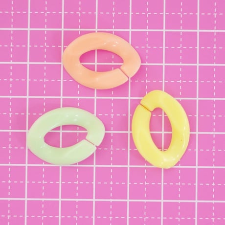 パステル プラチェーン パープル 30個☆ハンドメイド☆パーツ☆素材☆キッズアクセサリー☆かわいい☆ゆめかわいい☆パステル☆