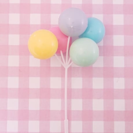 立体 BIC パステル バルーン ケーキトッパー ☆ハンドメイド☆パーツ☆素材☆キッズアクセサリー☆かわいい☆ゆめかわいい☆パステル☆