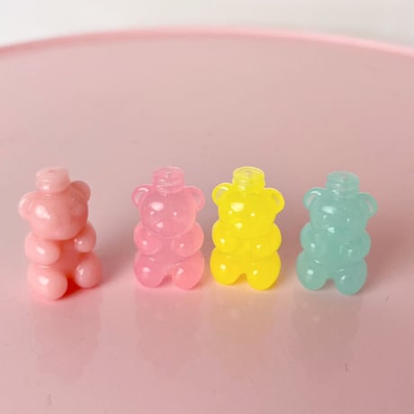 くまさん ボトル  デコパーツ 8個 ☆ハンドメイド☆パーツ☆素材☆キッズアクセサリー☆かわいい☆ゆめかわいい☆パステル