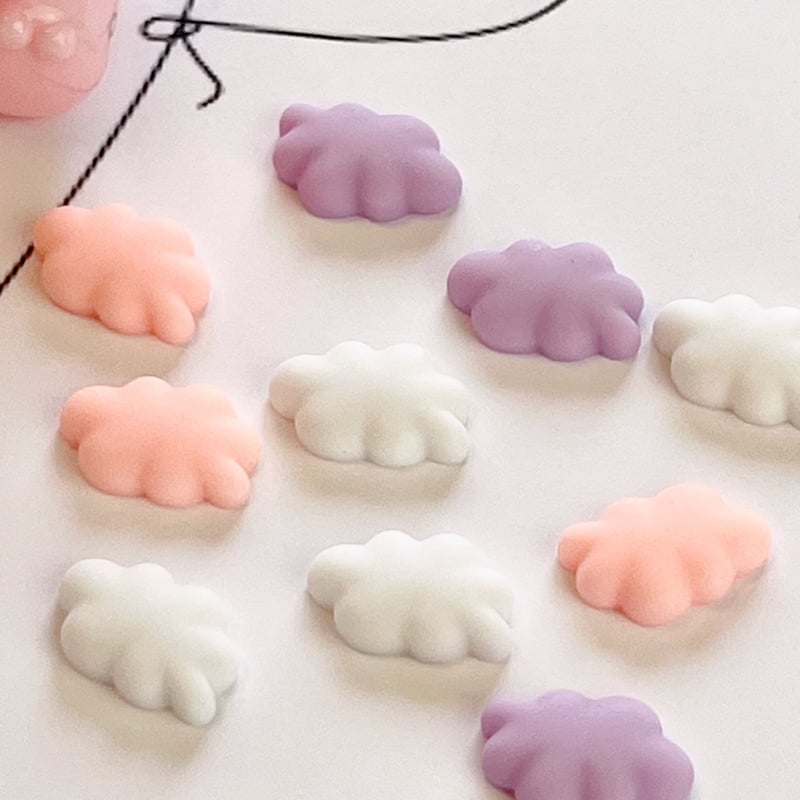 雲 くも デコパーツ 10個 ☆ハンドメイド☆パーツ☆素材☆キッズ