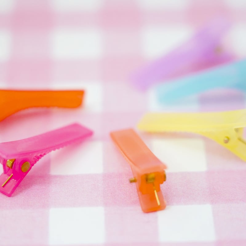 クリア ミニ ヘアクリップ 20個 ☆ハンドメイド☆パーツ☆素材☆キッズ