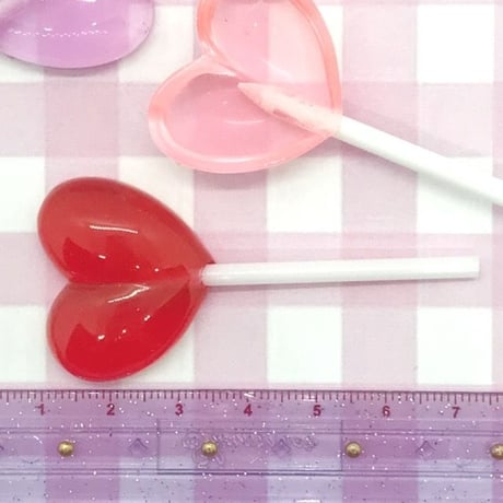 ハート キャンディ スティック 5個☆ハンドメイド☆パーツ☆素材☆キッズアクセサリー☆かわいい☆ゆめかわいい☆パステル☆