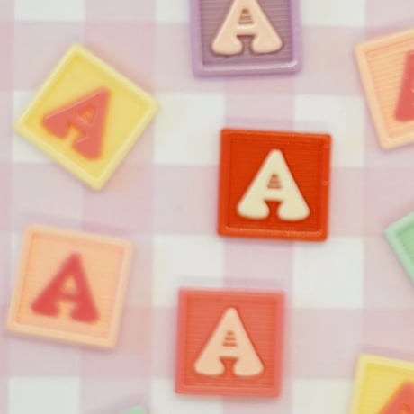アルファベット ブロック A 10個 ☆ハンドメイド☆パーツ☆素材☆キッズアクセサリー☆かわいい☆ゆめかわいい☆パステル