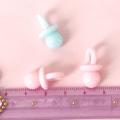 パステル ミニおしゃぶり チャーム 6個☆ハンドメイド☆パーツ☆素材☆キッズアクセサリー☆かわいい☆ゆめかわいい☆パステル☆204
