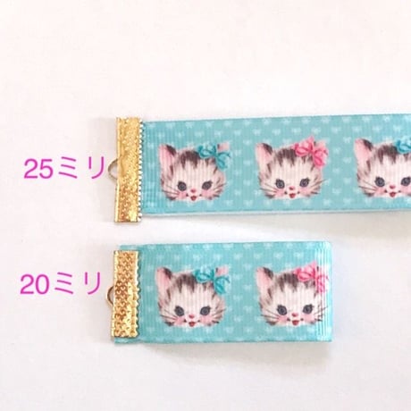リボン留め  20ミリ 20個☆ハンドメイド☆パーツ☆素材☆キッズアクセサリー☆かわいい☆ゆめかわいい☆パステル