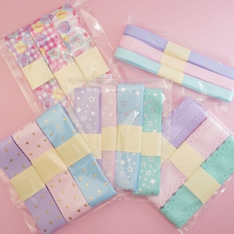 福袋 リボンセット 2021 送料無料☆ハンドメイド☆パーツ☆素材☆キッズアクセサリー☆かわいい☆ゆめかわいい☆パステルカラー