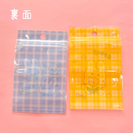 ファンシー ジップバッグ うさぎ　10枚☆ハンドメイド☆パーツ☆素材☆キッズアクセサリー☆かわいい☆ゆめかわいい☆パステル☆