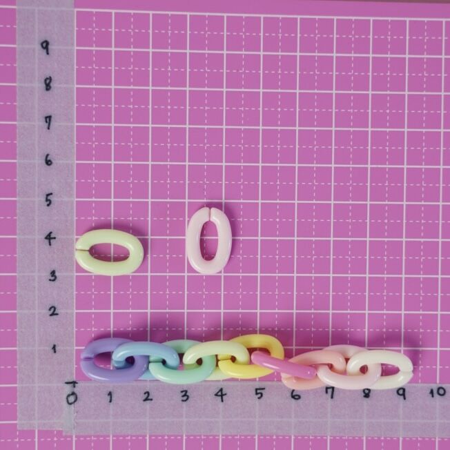 パステル チェーンリング Sサイズ 30個☆ハンドメイド☆パーツ☆素材