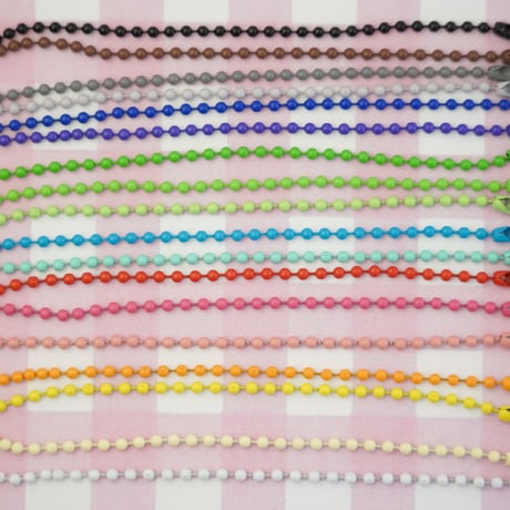 ボールチェーン MIX 20個 ☆ハンドメイド☆パーツ☆素材☆キッズアクセサリー☆かわいい☆ゆめかわいい☆パステル