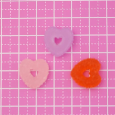 くり抜き ハートグミ デコパーツ 20個 ☆ハンドメイド☆パーツ☆素材☆キッズアクセサリー☆かわいい☆ゆめかわいい☆パステル