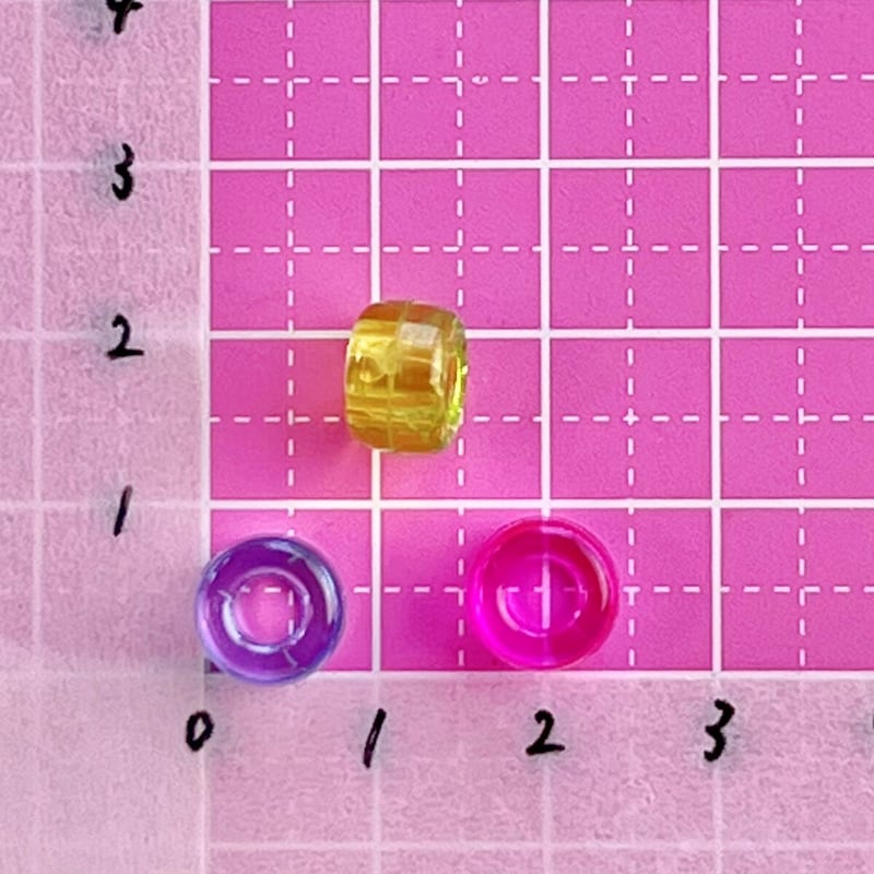 まほゅり　手染めビーズ　ペイントビーズ　ヘアゴムパーツ　ヘアゴム材料 S-449) ビーズ編み＆パール付セットゴム | ビーズ・パーツなどの