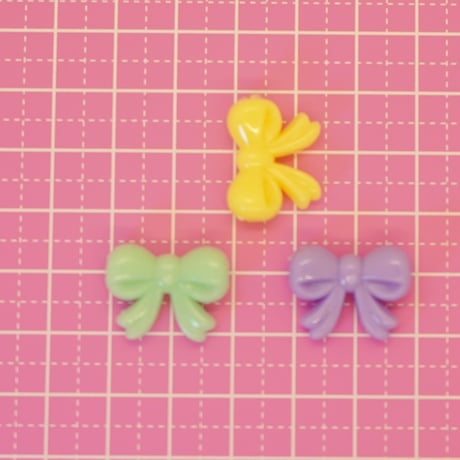 パステル ちょうちょリボン ビーズ 30個 ☆ハンドメイド☆パーツ☆素材☆キッズアクセサリー☆かわいい☆ゆめかわいい☆パステル☆ファンシーぷらんたん