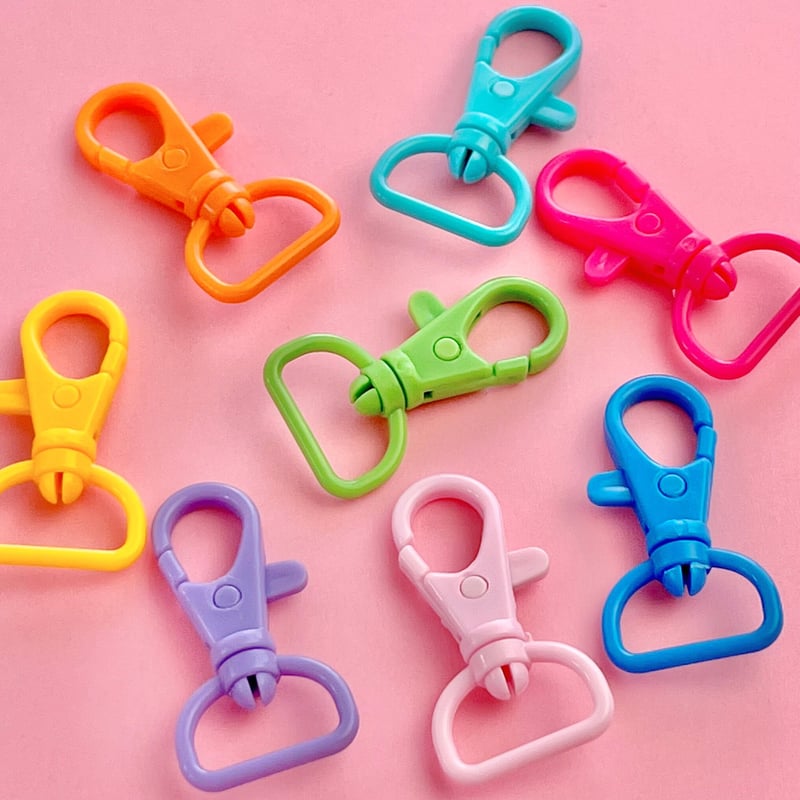 Dカン付き プラフックキーホルダー 8個 ☆ハンドメイド☆パーツ☆素材