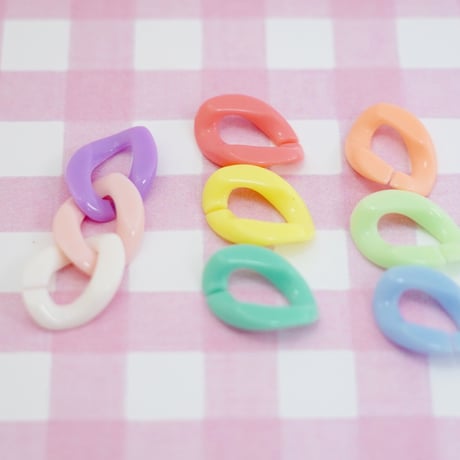 パステル プラチェーン ベビーピンク 30個☆ハンドメイド☆パーツ☆素材☆キッズアクセサリー☆かわいい☆ゆめかわいい☆パステル☆