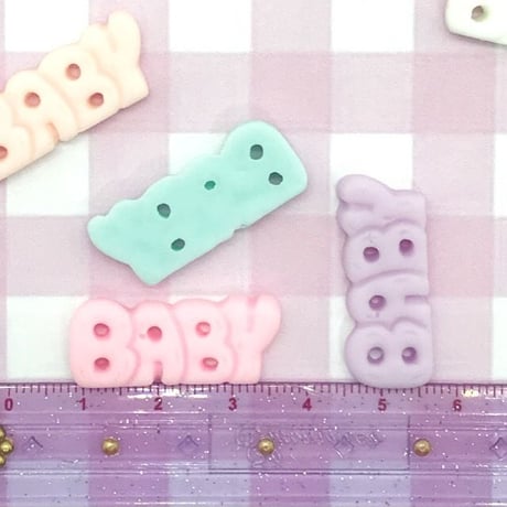 BABY デコパーツ パステル 10個☆ハンドメイド☆パーツ☆素材☆キッズアクセサリー☆かわいい☆ゆめかわいい☆パステル☆