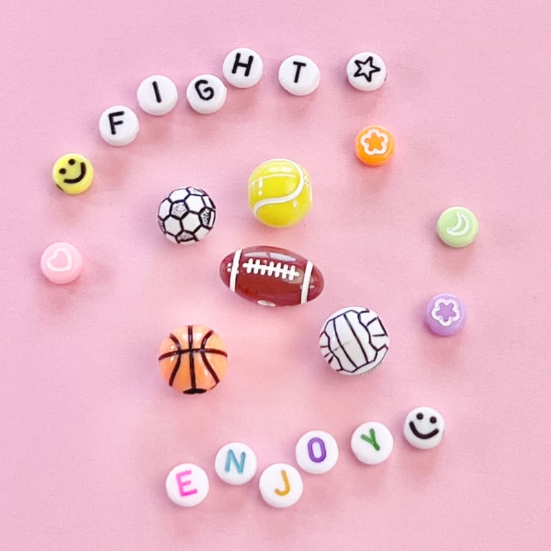 スポーツ応援 ビーズセット ☆ハンドメイド☆パーツ☆素材☆キッズ