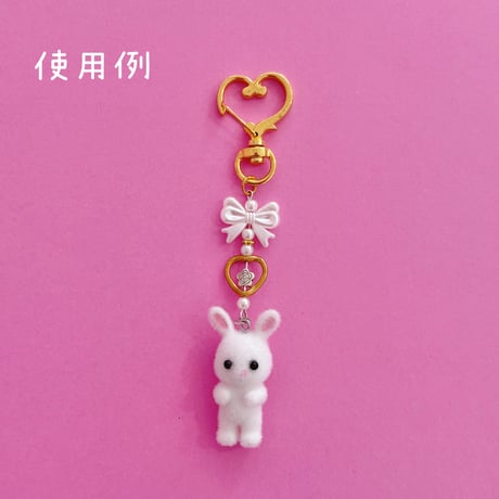 ミニ パール リボン結び ビーズ  10個  ☆ハンドメイド☆パーツ☆素材☆ビーズ☆かわいい☆ビーズキーホルダー☆ビーズアクセサリー