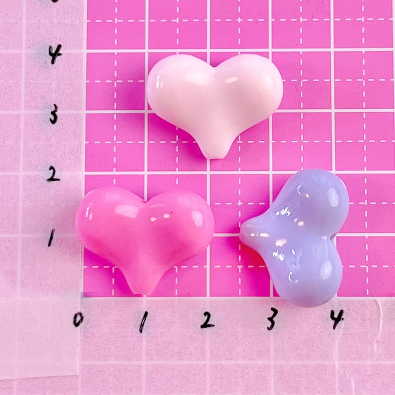 ヘアゴム ベビーヘアクリップ ぷっくりハート1〜4