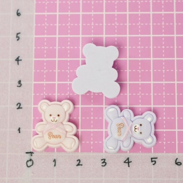 リボン くまさん デコパーツ 10個 ☆ハンドメイド☆パーツ☆素材
