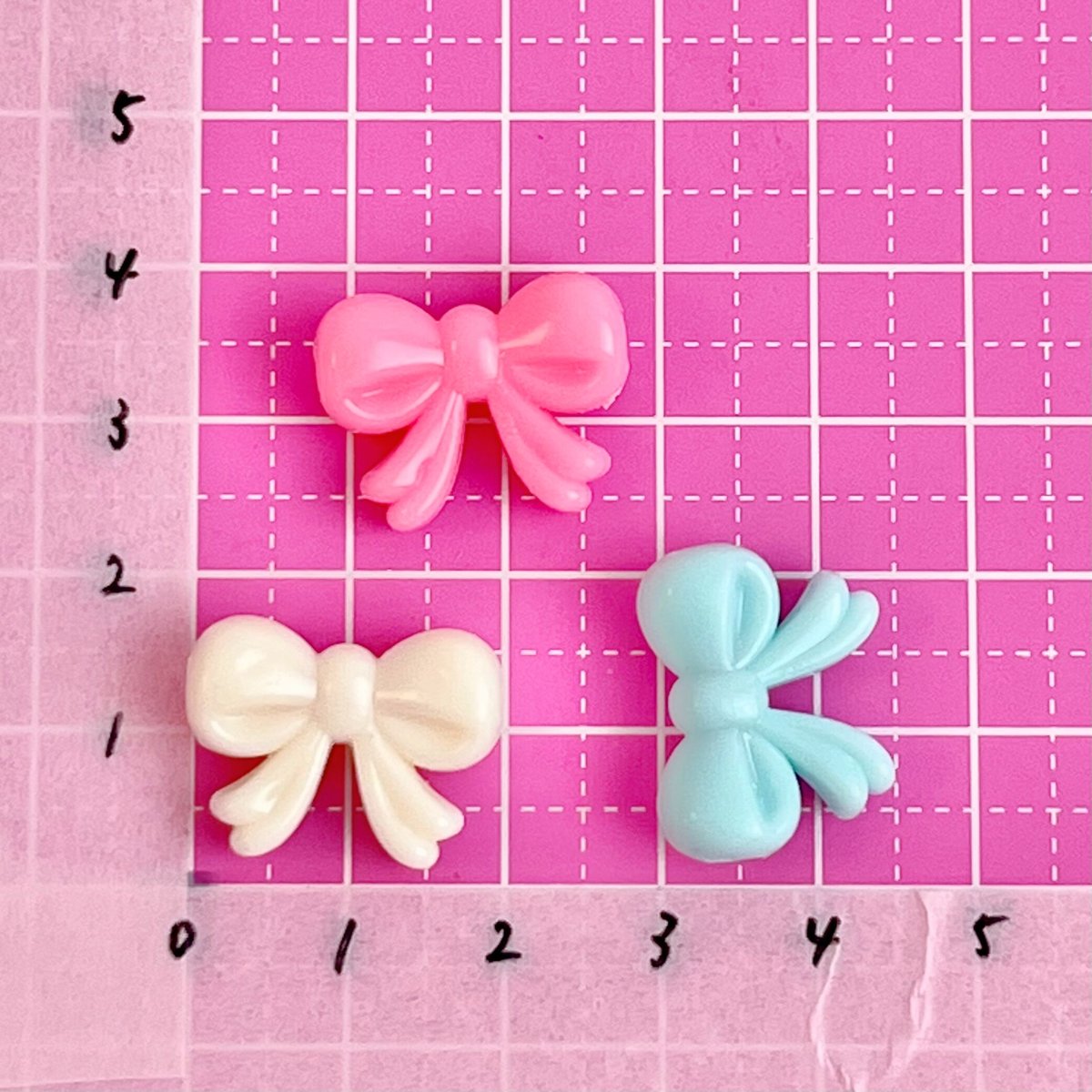 パステル リボン ビーズ ヘアゴム 30個☆ハンドメイド☆パーツ☆素材