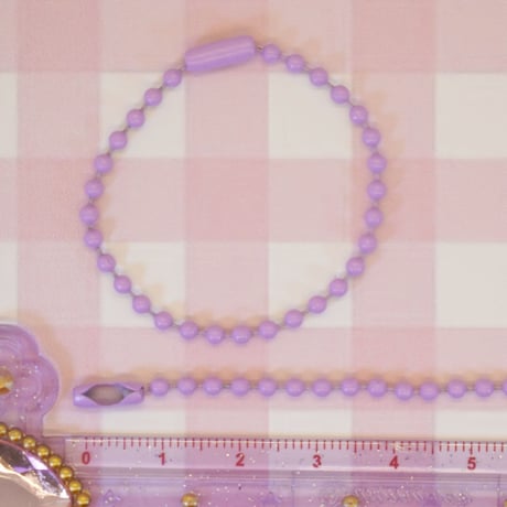 ボールチェーン パープル 10個 ☆ハンドメイド☆パーツ☆素材☆キッズアクセサリー☆かわいい☆ゆめかわいい☆パステル☆ファンシーぷらんたん