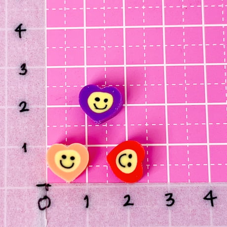 スマイルハート クレイビーズ 20ｇ ☆ハンドメイド☆パーツ☆素材☆キッズアクセサリー☆かわいい☆ゆめかわいい☆パステル ☆