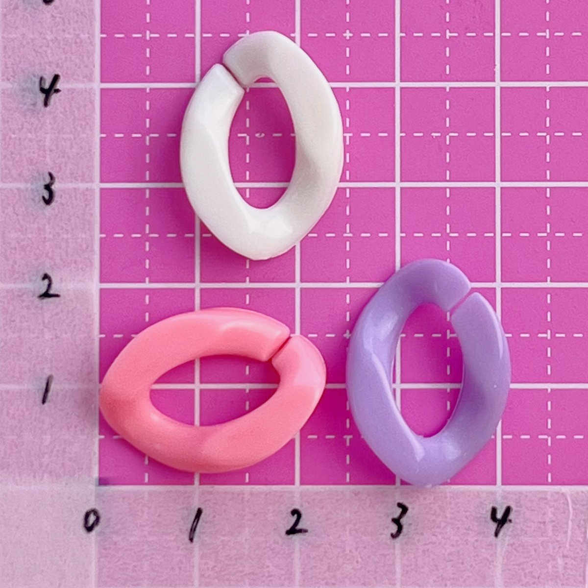 パステル プラチェーン MIX 30個☆ハンドメイド☆パーツ☆素材☆キッズ