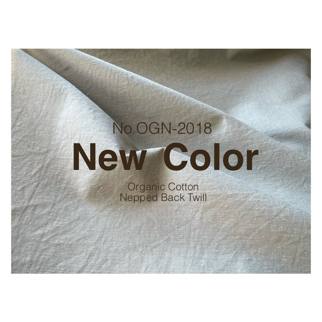 Organic Cotton Nepped Back Twill 【OGN-2018&OGN- Organic Cotton Nepped Back Twill 【OGN-2018&OGN-